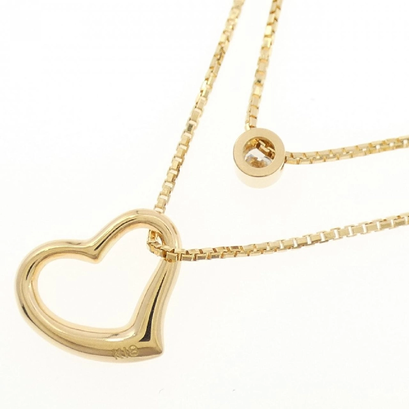 K18YG Dây chuyền kim cương hình trái tim 0.06CT - Hàng hiệu chính hãng 859400