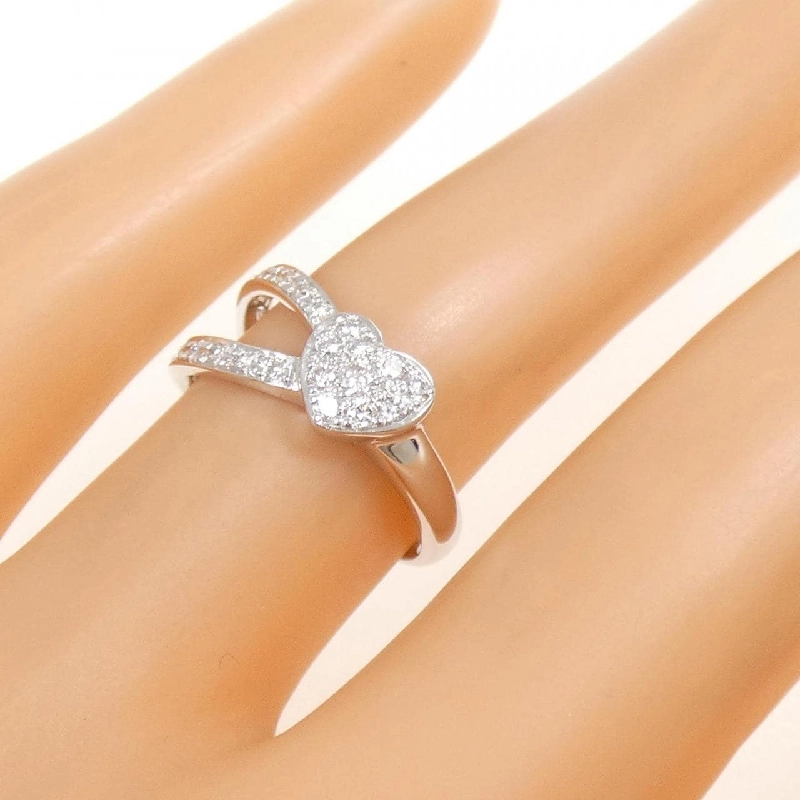 Nhẫn kim cương hình trái tim K18WG 0.2CT - Hàng hiệu chính hãng 851217