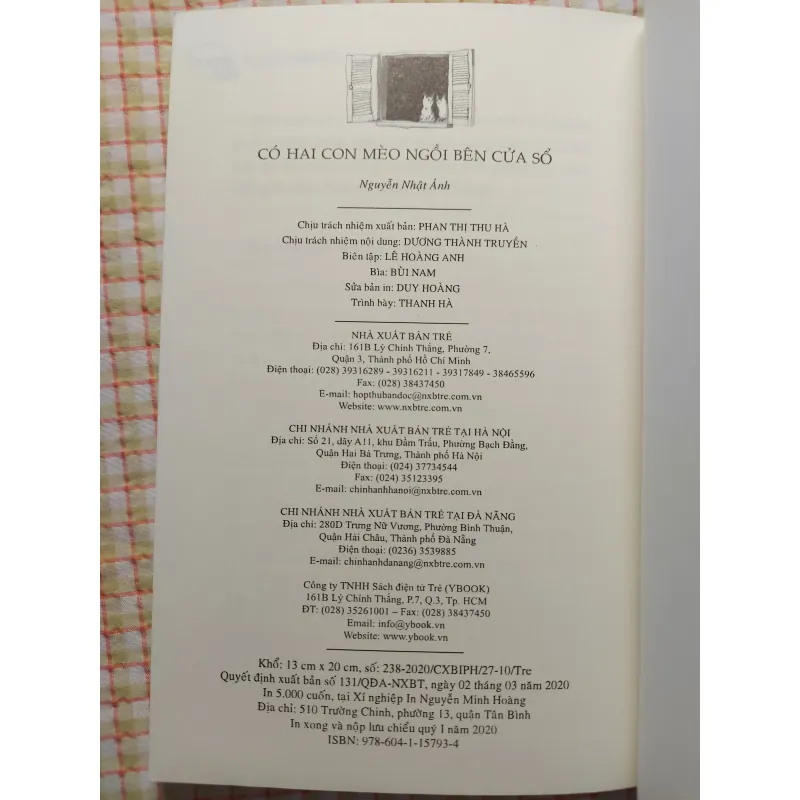 Sách CÓ HAI CON MÈO NGỒI BÊN CỬA SỔ - NGUYỄN NHẬT ÁNH - tình trạng tốt 90% 751838