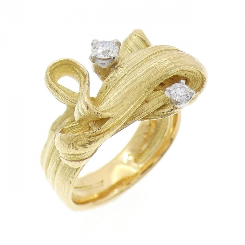 Nhẫn kim cương K18YG/PT900 0.13CT - Hàng hiệu Authentic 850405