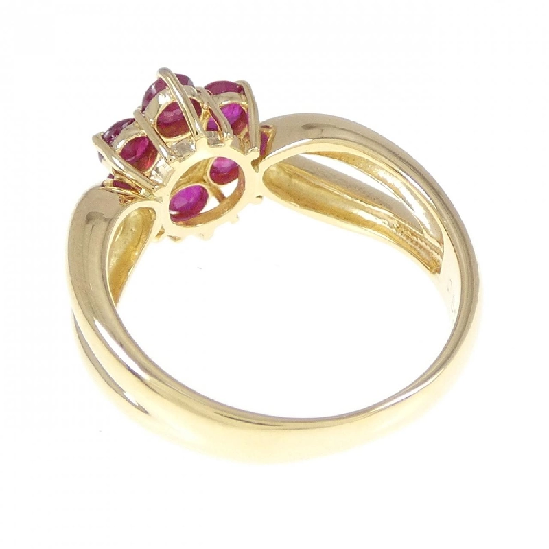 Nhẫn ruby hoa K18YG 0.82CT 670998