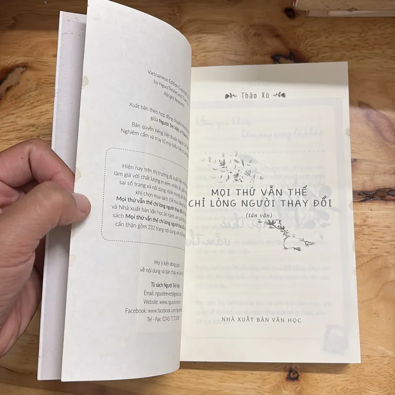 II Tựa sách: Mọi Thứ Vẫn Thế Chỉ Lòng Người Thay Đổi - Thảo Xù - 2019 696007