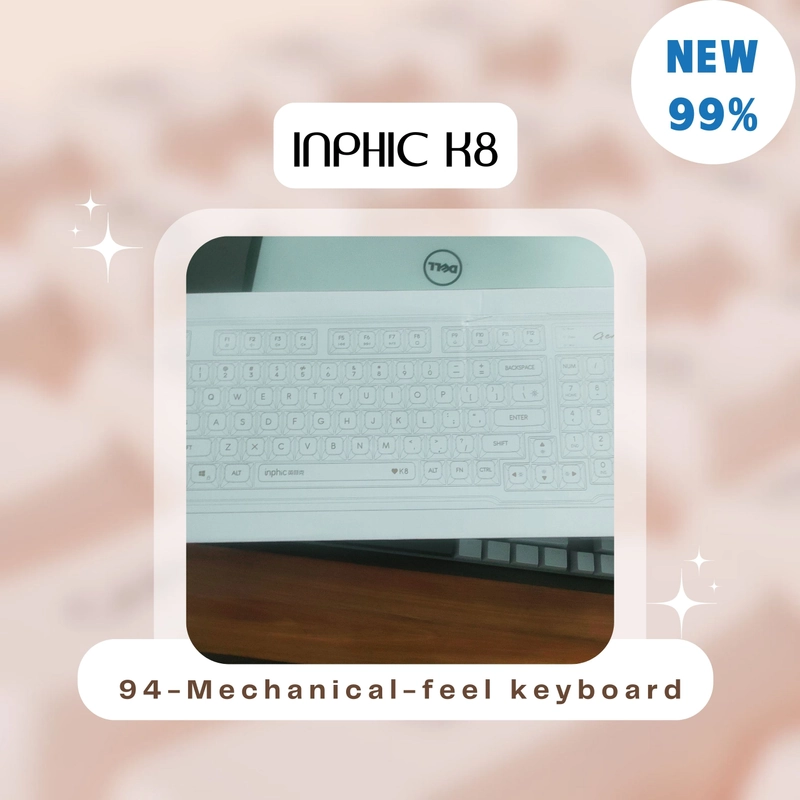 Bàn phím văn phòng K8 Inphic chống ồn kết nối cáp rời type C Like NEW 238735