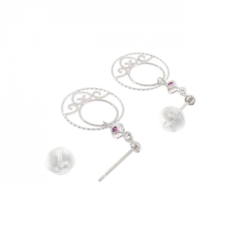 K10WG Bông tai hình trái tim Ruby - Hàng hiệu Chính hãng 866366