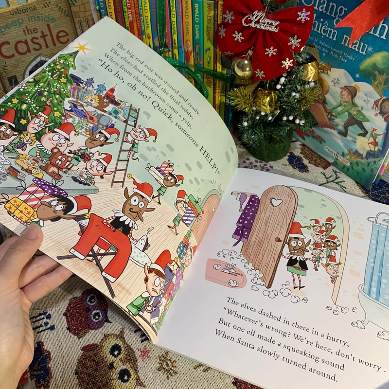 Sách tranh Santa's New Beard, Used, 90%, Picture Book For Kids, Quà tặng Mori 352291