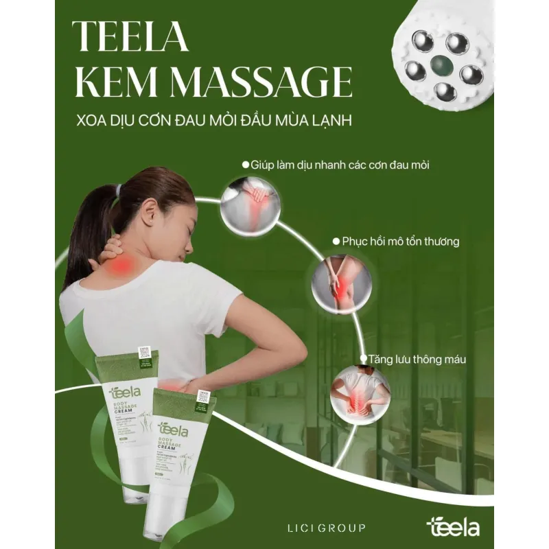 Kem massage Teela cải thiện đau nhức xương khớp  1027617
