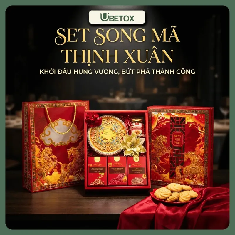 Sét  quà tết 2026- Song mã thịnh xuân (kèm túi)  737056