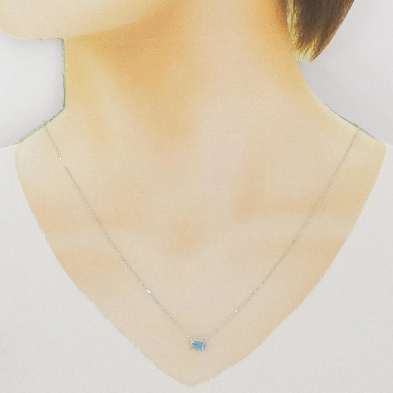 K10WG Blue Topaz Necklace - Hàng hiệu Authentic 859688