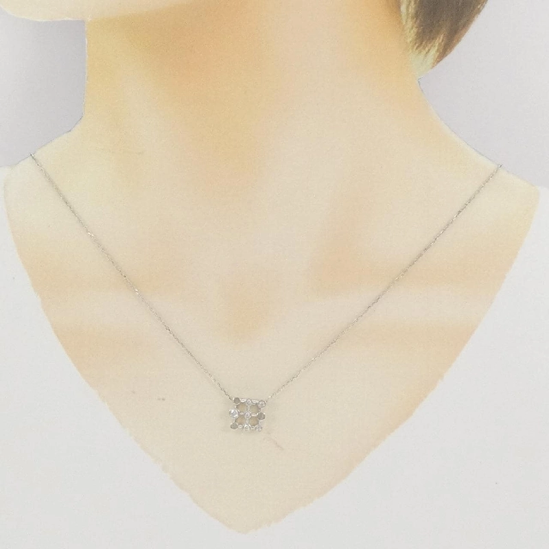 Dây chuyền kim cương 750WG/K18WG 0.04CT - Hàng hiệu Authentic 861839