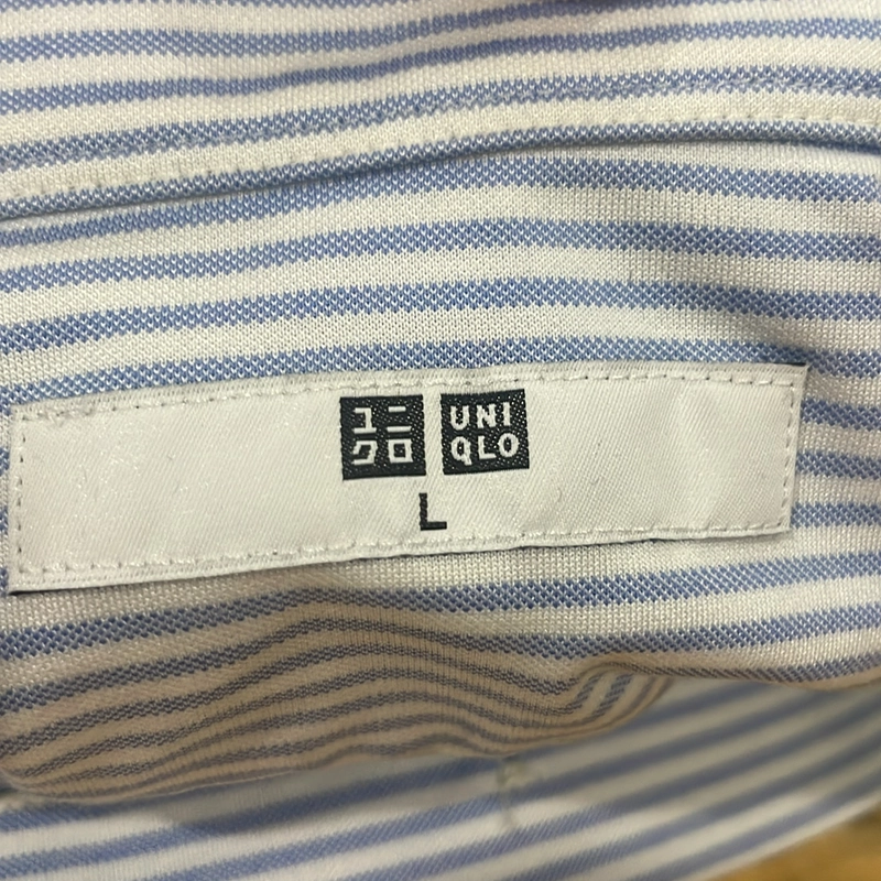 Áo sơ mi Nam Uniqlo sọc caro xanh dương sz L  470468
