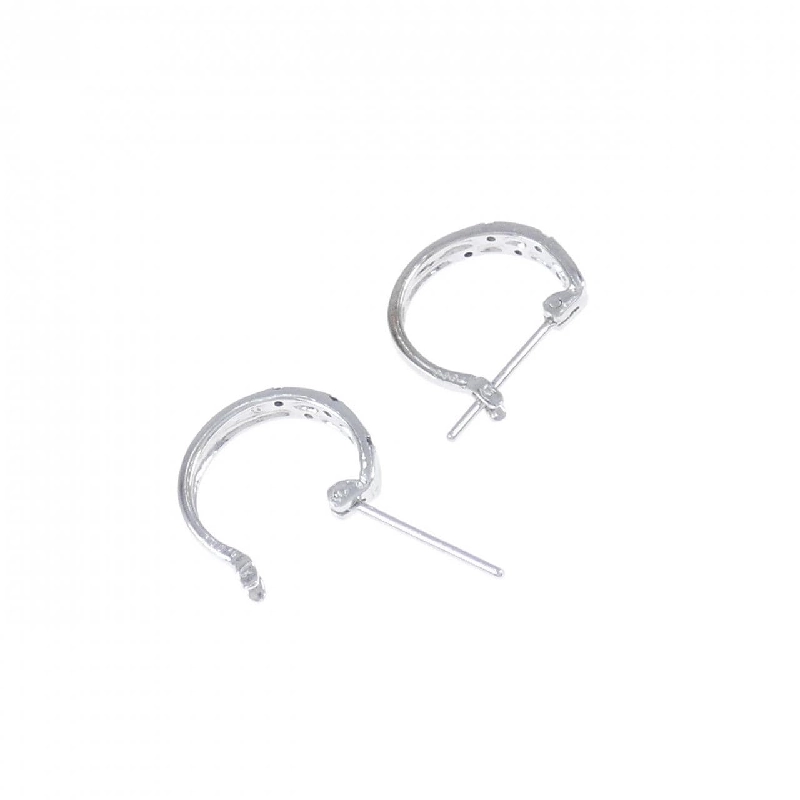 K18WG Bông tai kim cương hình vòng 0.06CT - Hàng hiệu Chính hãng 871900