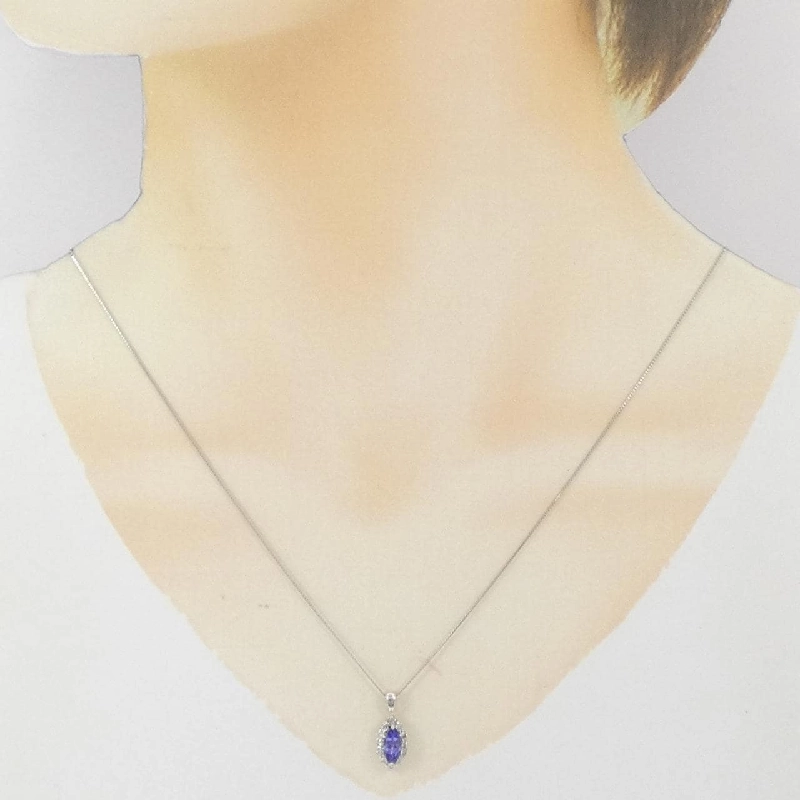Dây chuyền Tanzanite PT900/PT850 0.65CT - Hàng hiệu Authentic 857009