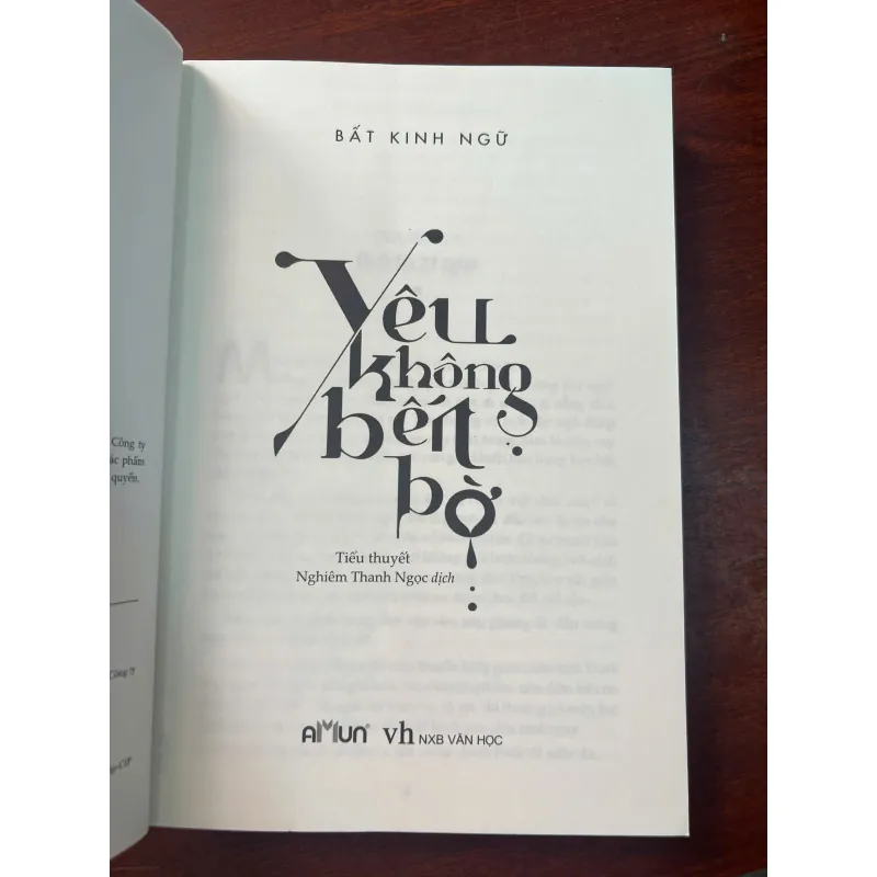 YÊU KHÔNG BẾN BỜ - BẤT KINH NGỮ (NGHIÊM THANH NGỌC DỊCH) 1002284
