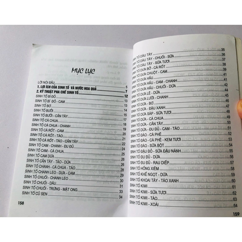 CÁCH PHA CHẾ SINH TỐ & NƯỚC HOA QUẢ - 163 trang, nxb: 2011 354666