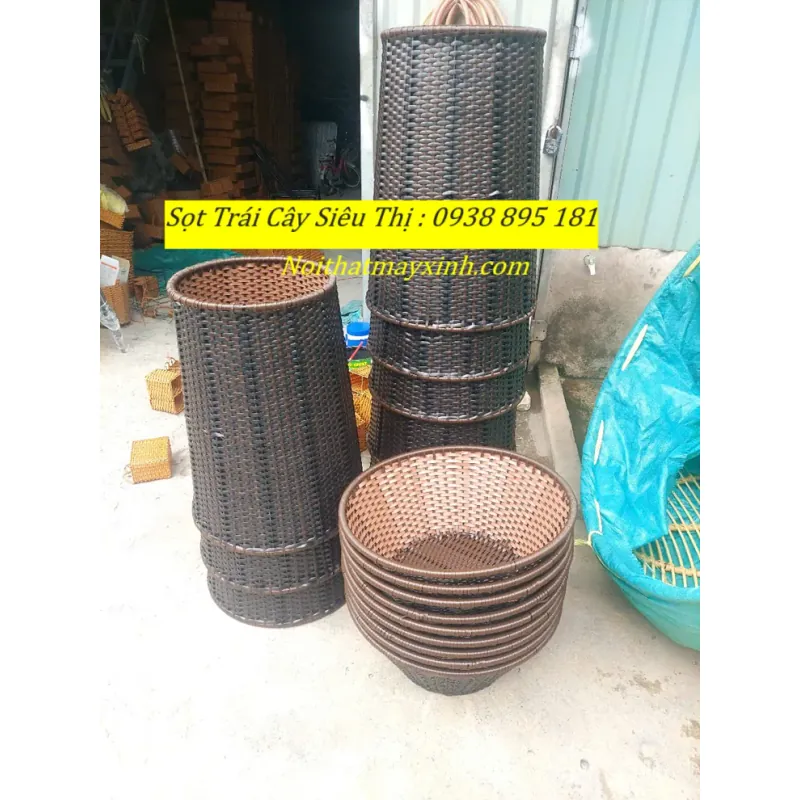 Giỏ mây trưng bày trái cây siêu thị cao 60 674842