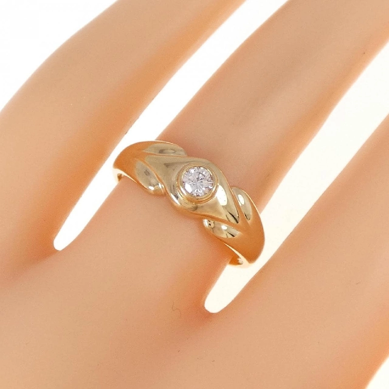 Nhẫn kim cương K18YG 0.12CT 672416