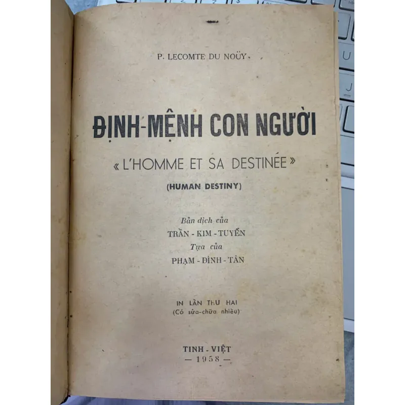 ĐỊNH MỆNH CON NGƯỜI - DỊCH GIẢ: TRẦN KIM TUYẾN 778369