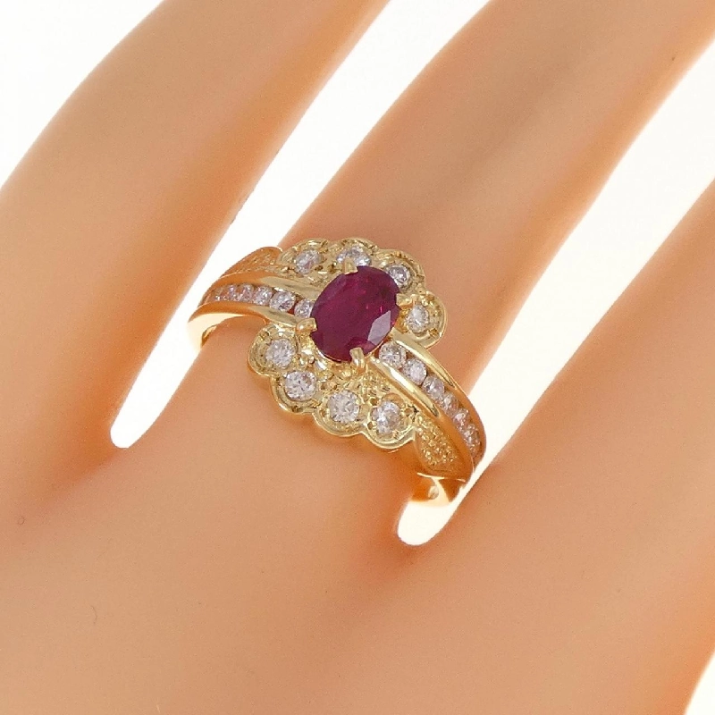 Nhẫn ruby K18YG 0.68CT 673311