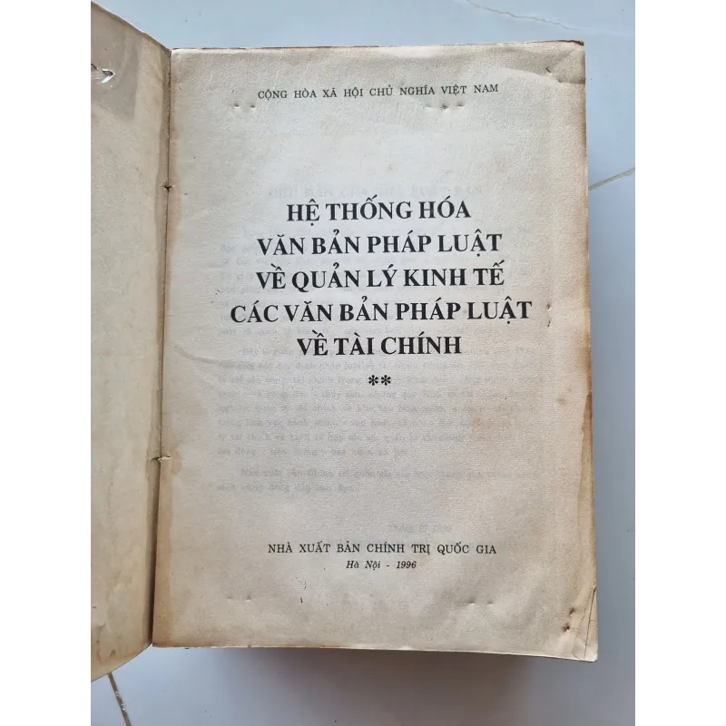 Các văn bản pháp luật về tài chính 1996 1025738