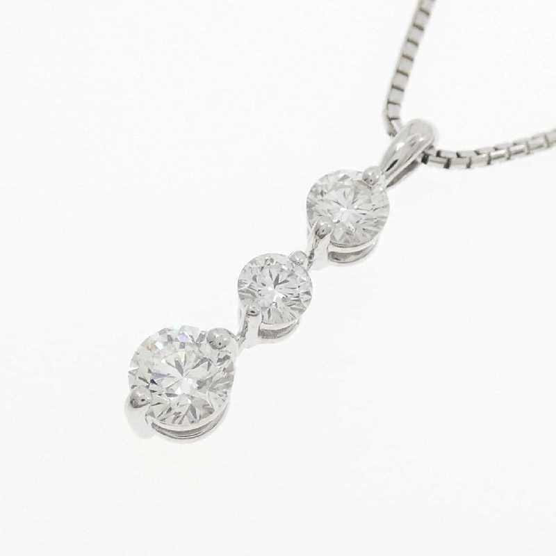 Mikimoto Dây chuyền Ba viên đá 0.80CT - Hàng hiệu Chính hãng 842636