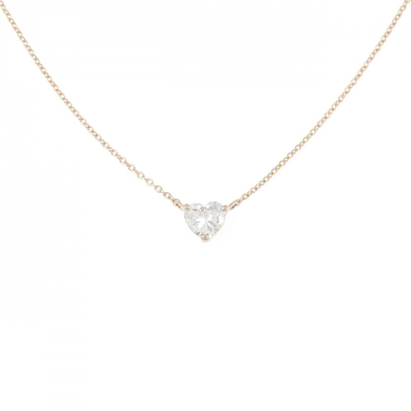 K18PG Dây chuyền kim cương 0.366CT I SI2 hình trái tim - Hàng hiệu chính hãng 876028