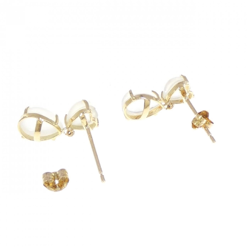 K18YG Đá mặt trăng Bông tai - Hàng hiệu Chính hãng 872451