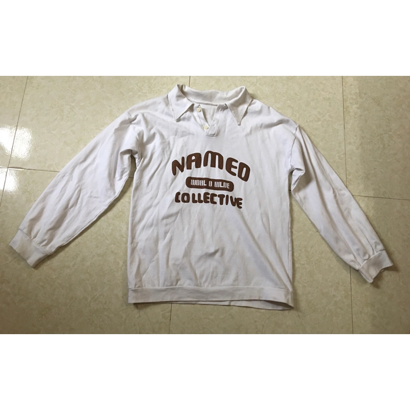 Áo polo dài tay in chữ Named nữ size M 543681