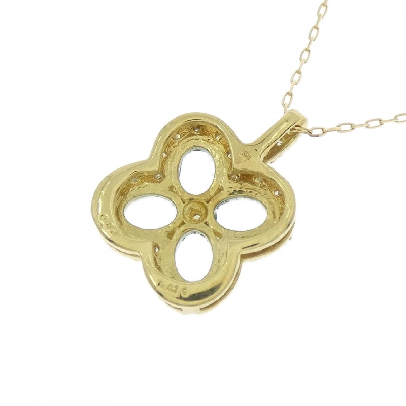 K18YG Hoa Aquamarine Dây Chuyền 0.57CT - Hàng hiệu Chính hãng 859455