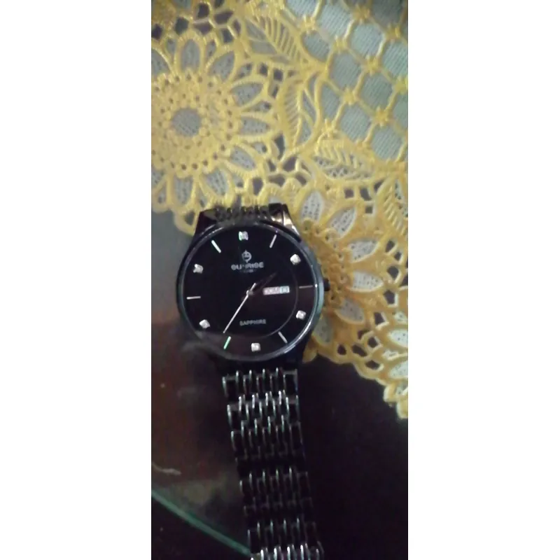 Đồng hồ nữ SUNRINGO kim loại dây đeo thép không gỉ đen 1031734