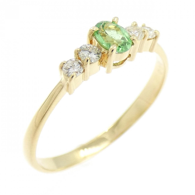 Nhẫn Garnet Xanh K18YG 0.19CT 667377