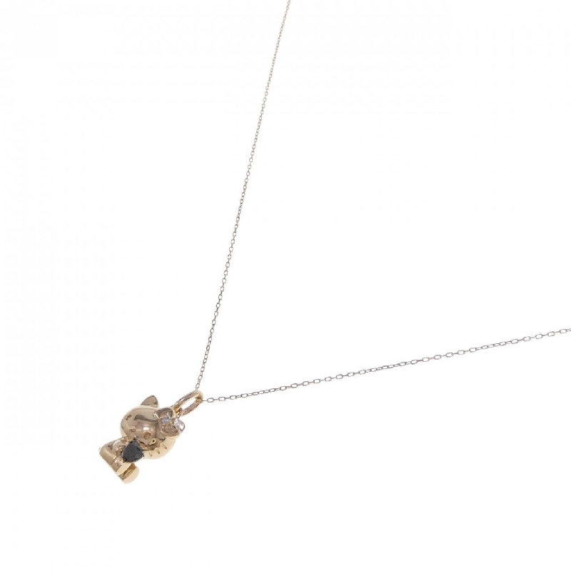 K18PG Dây chuyền kim cương mèo 0.10CT - Hàng hiệu Chính hãng 860931