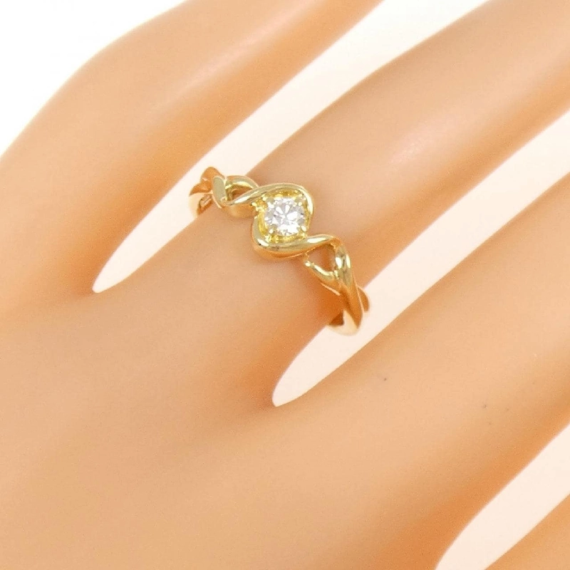 Nhẫn kim cương K18YG 0.120CT 667502