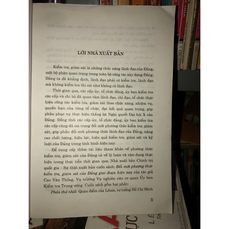 Đổi mới phương thức kiểm tra, giám sát của Đảng giai đoạn hiện nay - Cao Văn Thống  608054