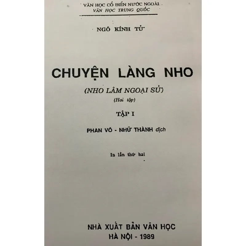 Chuyện Làng Nho Toàn Tập - Ngô Kính Tử (theo nguyên gốc, chỉ còn 1 bộ) 558951