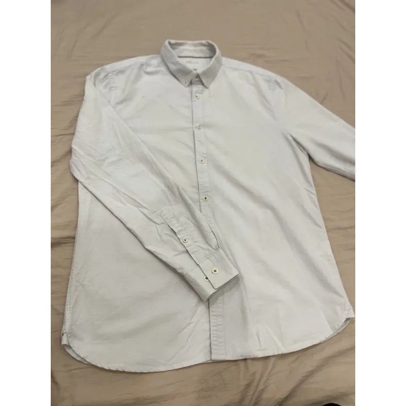 Sơ mi routine màu xanh nhạt form fitted size L 729079