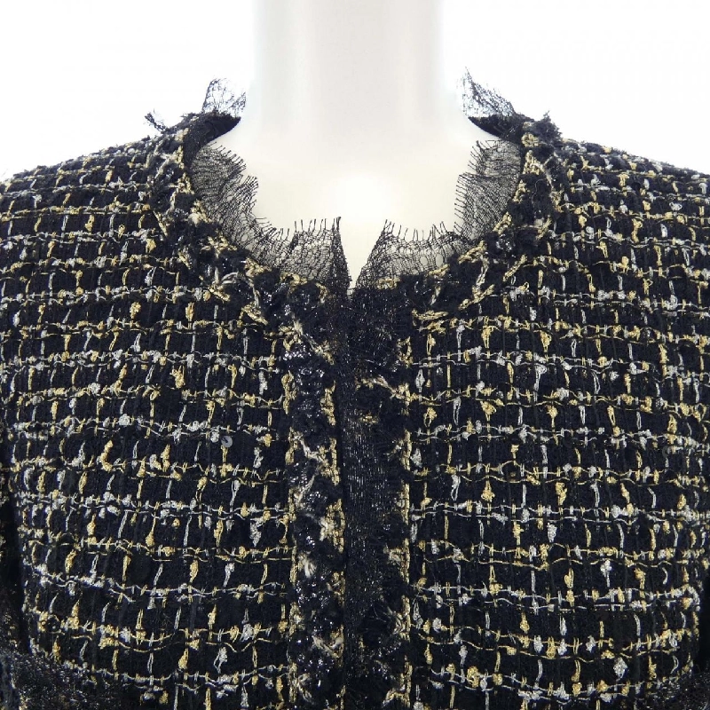 Jacket không cổ CHANEL P37210V26939 632515