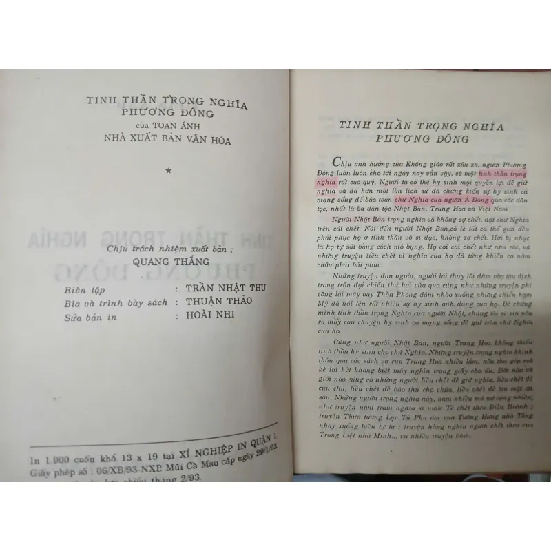 TINH THẦN TRỌNG NGHĨA PHƯƠNG ĐÔNG - TOAN ÁNH 702878