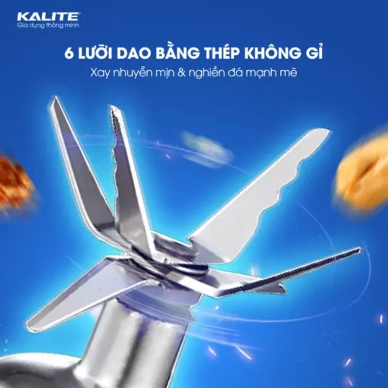 Máy xay sinh tố Kalite KLB630 3 cối xay, động cơ đồng nguyên chất, chính hãng mới 100% 573718