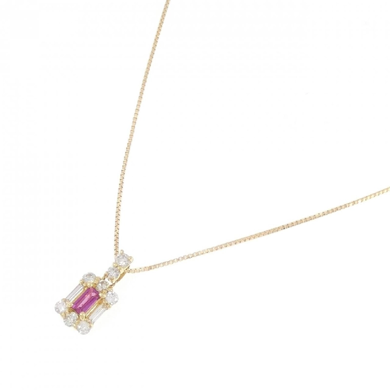 Dây chuyền ruby K18YG 0.12CT - Hàng hiệu chính hãng 868529