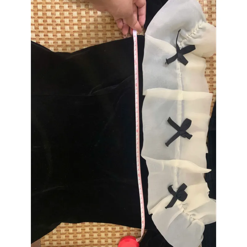 Váy nhung đen trắng 1010227