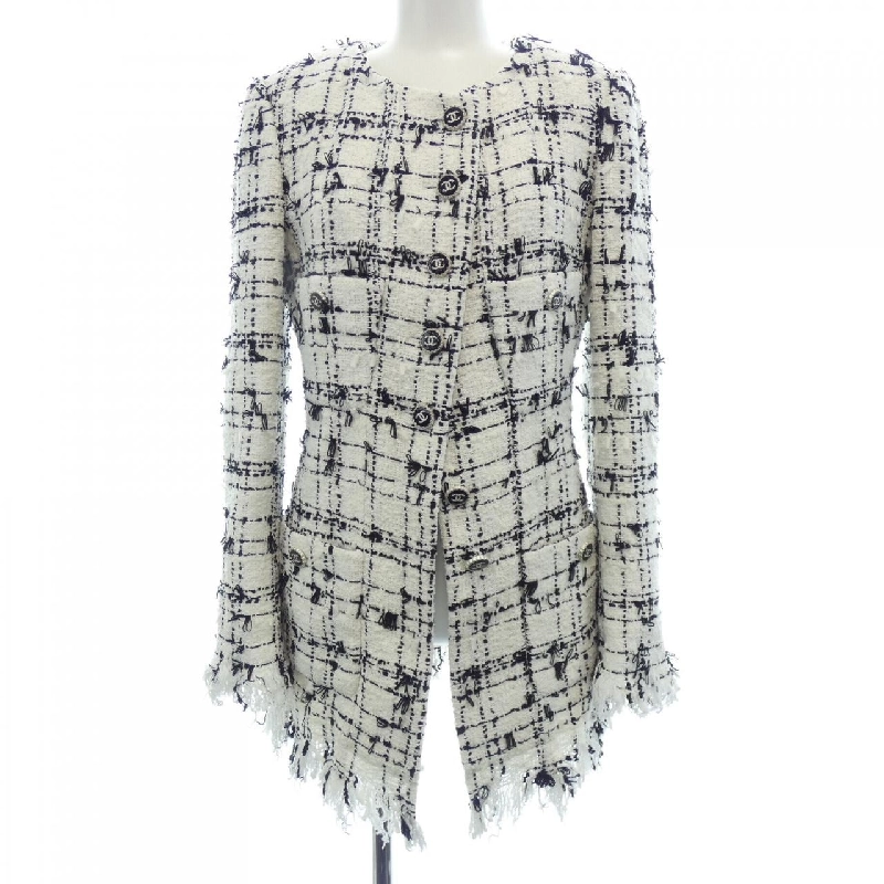 Áo khoác không cổ CHANEL 635876