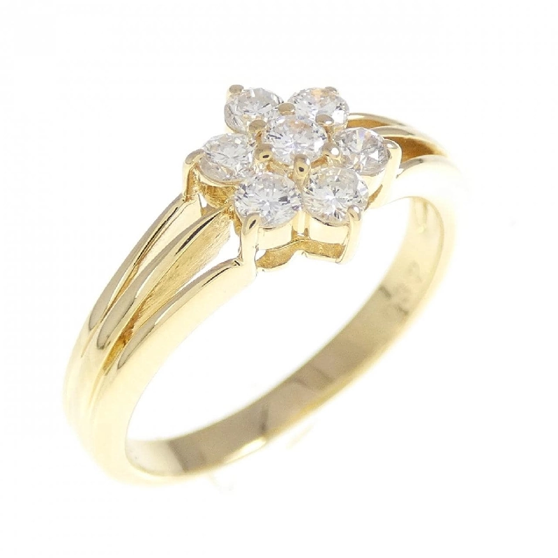 Nhẫn kim cương hoa K18YG 0.32CT 667270