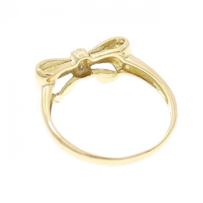 Nhẫn kim cương K18YG hình ruy băng 0.03CT 669182