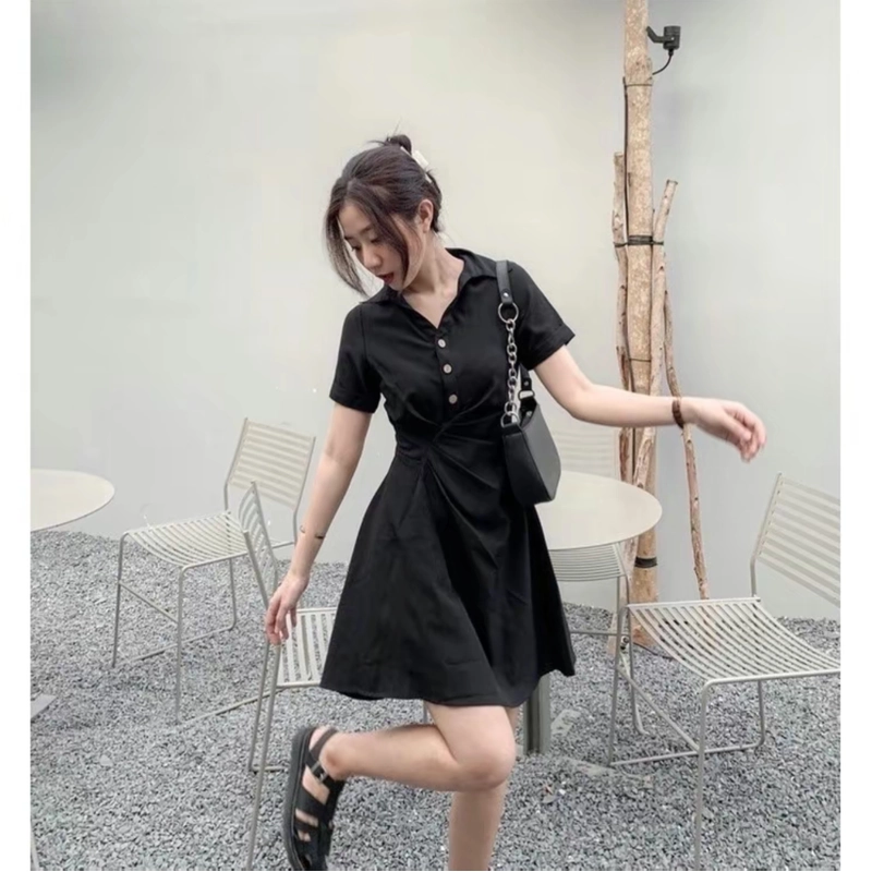 Váy đen thắt eo size XL 544468
