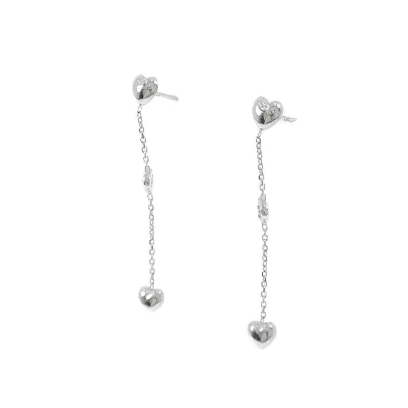 K18WG Bông tai kim cương hình trái tim 0.02CT - Hàng hiệu Chính hãng 870672