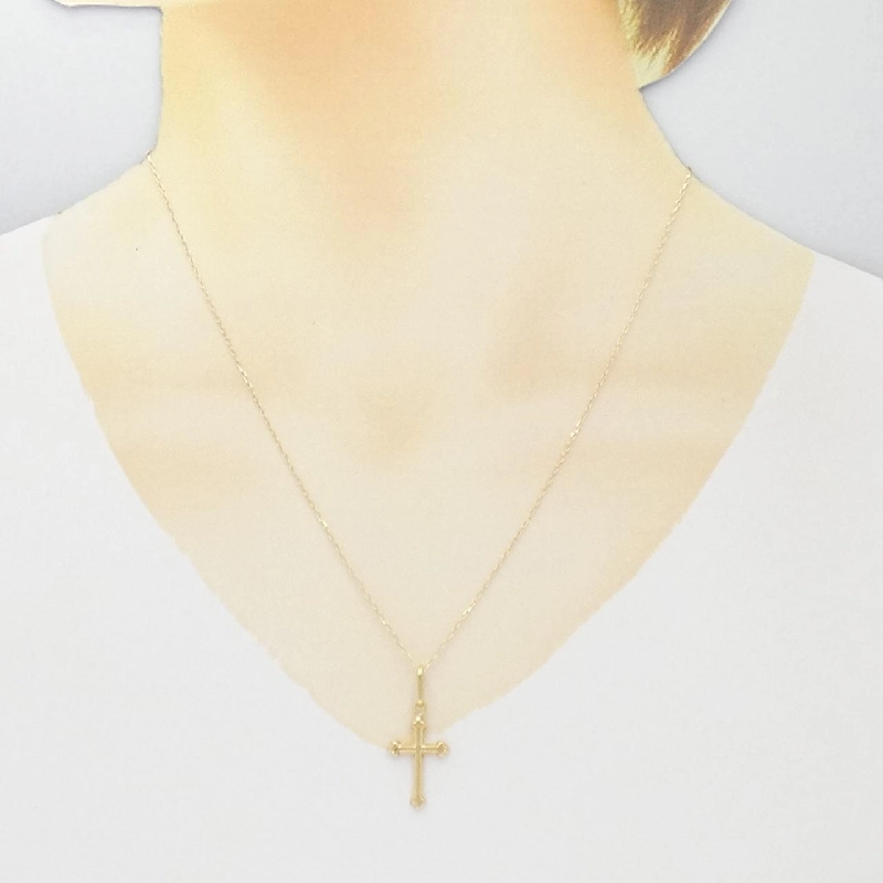 K18YG Dây chuyền hình chữ thập - Hàng hiệu Chính hãng 862255