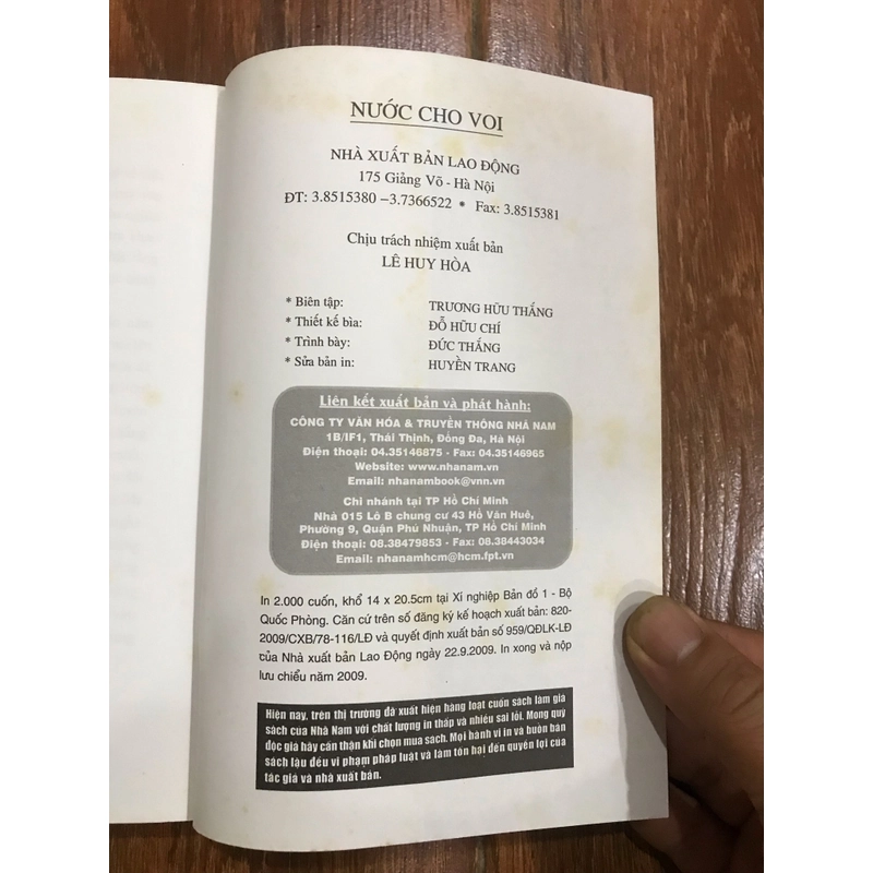 Nước Cho Voi - Sara Gruen  (k3) 495466