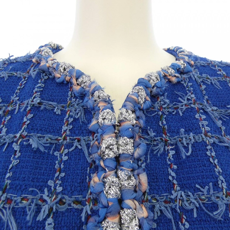 CHANEL P73947V65556 Áo khoác không cổ - Hàng hiệu Authentic 812273