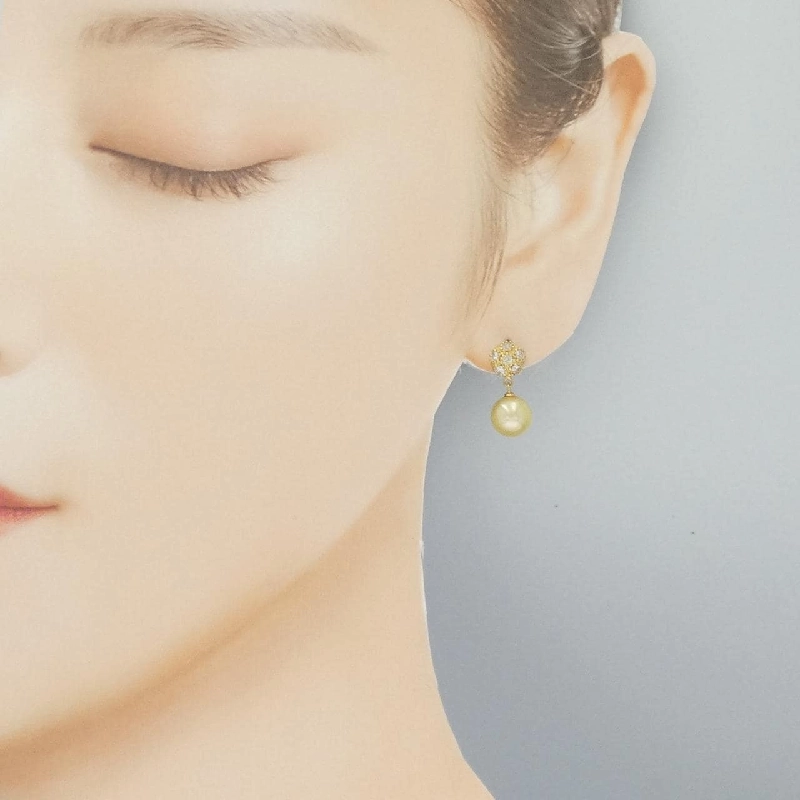 K18YG Bông tai ngọc trai Akoya 7mm - Hàng hiệu Chính hãng 869083