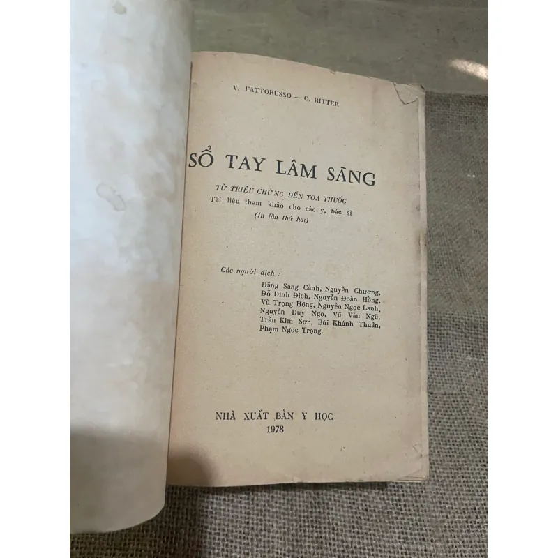 SỔ TAY LÂM SÀNG -TẬP 1, SÁCH DÀY - SÁCH Y 570317